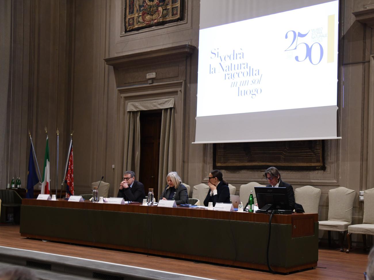 da sinistra: Massimo Osanna, Alessandra Petrucci, Sara Funaro e David Caramelli