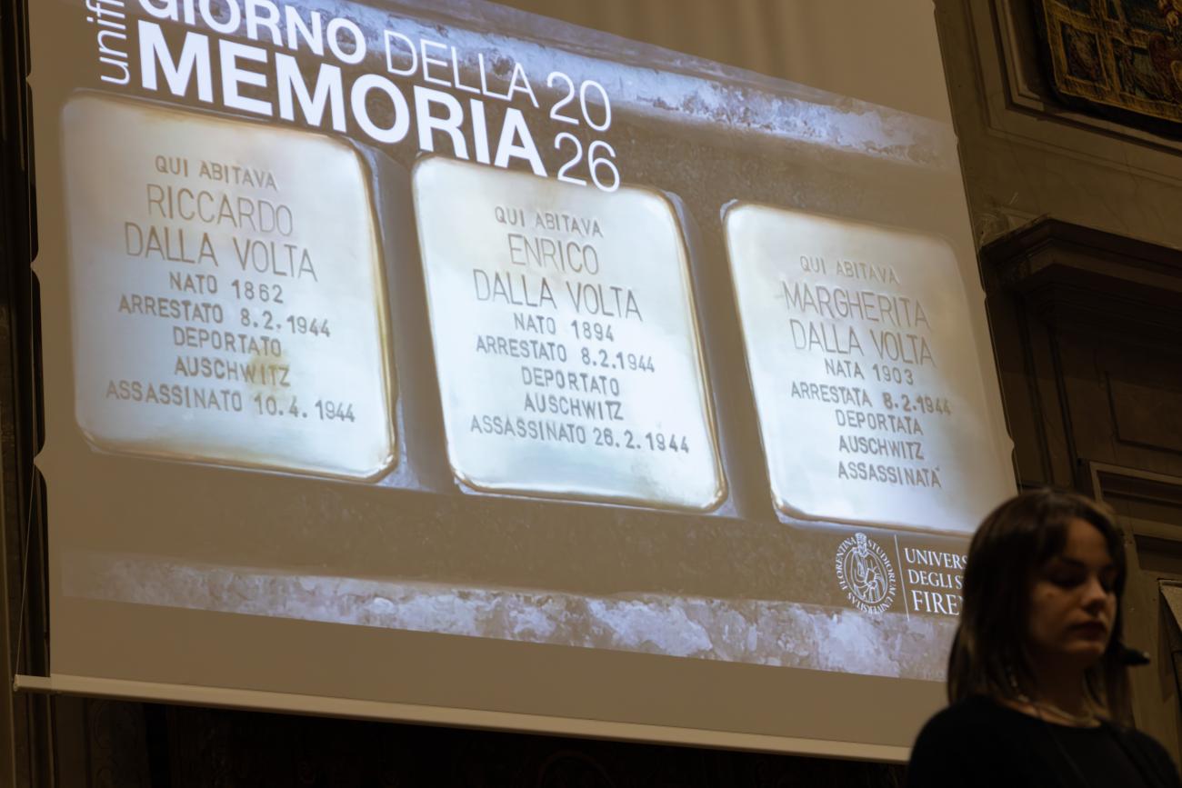 Un momento della cerimonia in Aula Magna