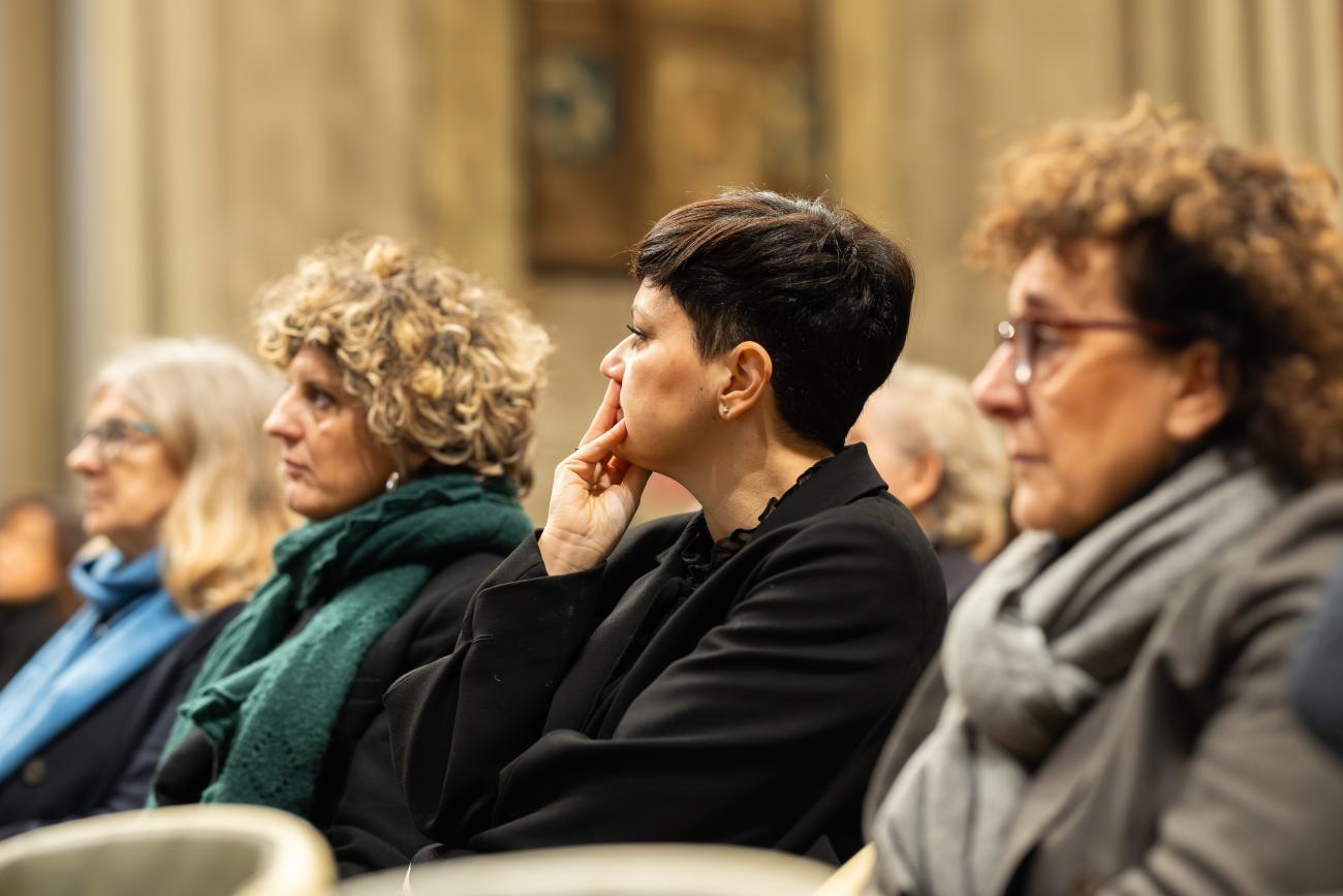 Un momento della cerimonia in Aula Magna