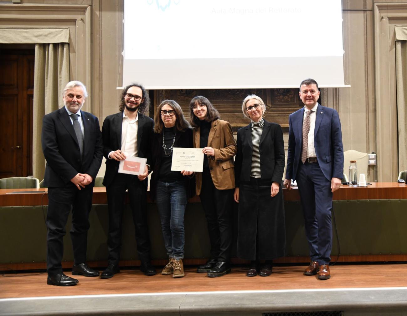 Il team di FLOWRENTIA, secondo classificato di Impresa Campus 2025
