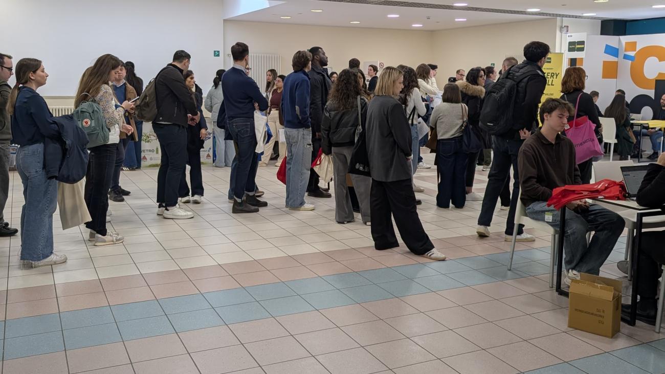 Alcuni studenti che hanno partecipato al Career Day Unifi 