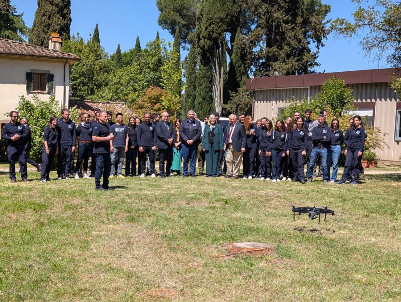 Il volo del drone del Centro Unifi