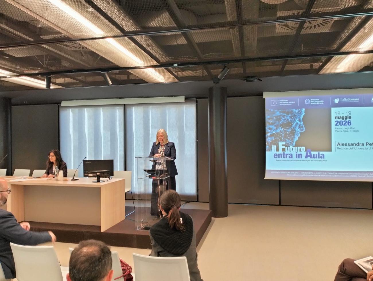 l'inizio del convegno con il saluto della rettrice