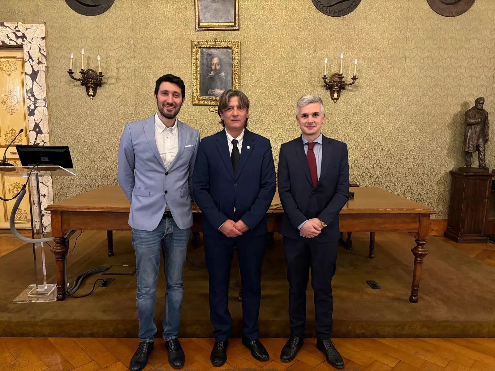 Mauro Perfetti, David Caramelli e Alessio Iannucci