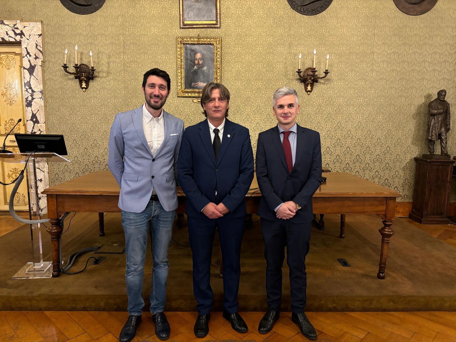 Mauro Perfetti, David Caramelli e Alessio Iannucci