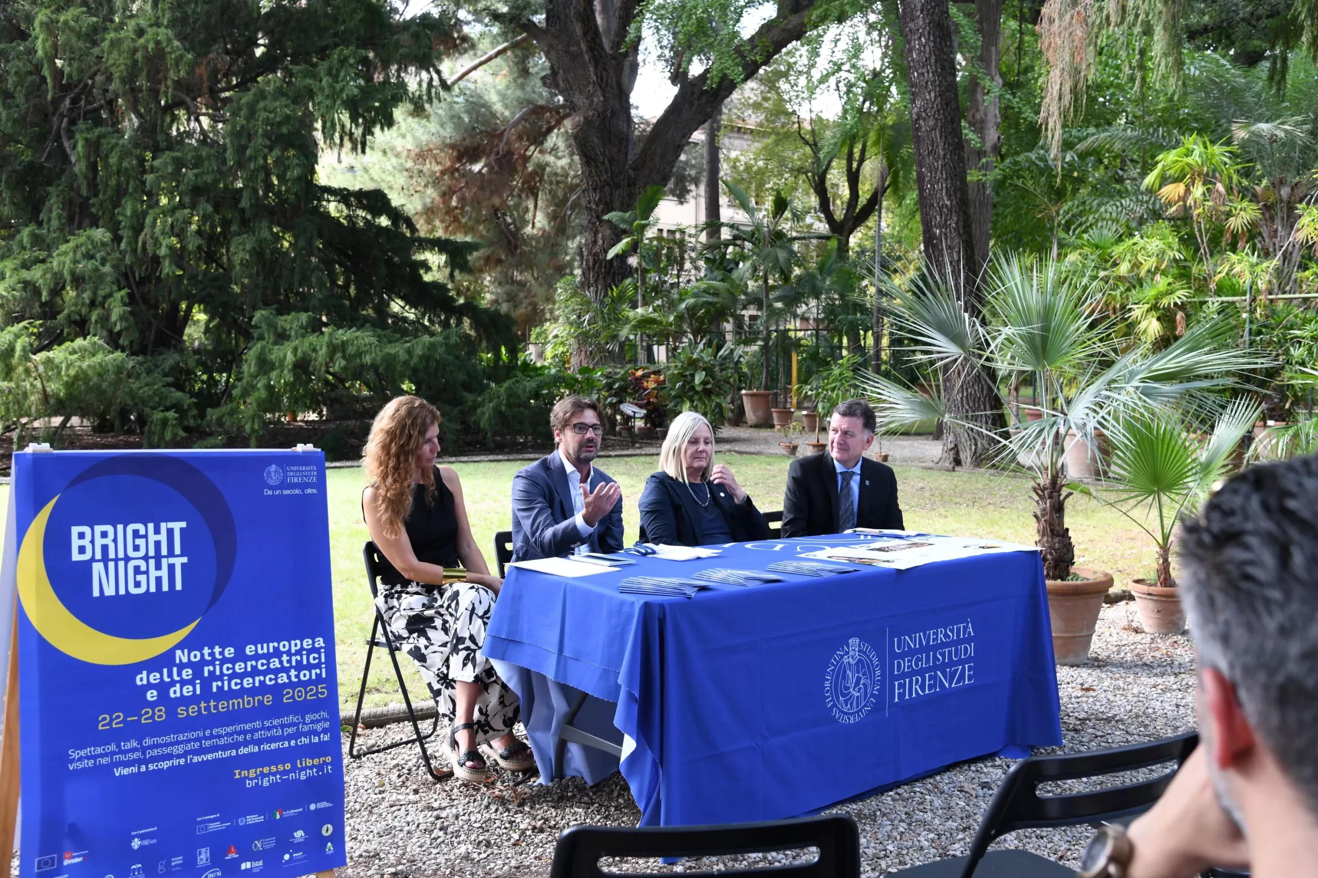 Presentazione programma Bright-Night: da sinistra Rossella Spiga, Stefano Cannicci, Alessandra Petrucci, Marco Pierini