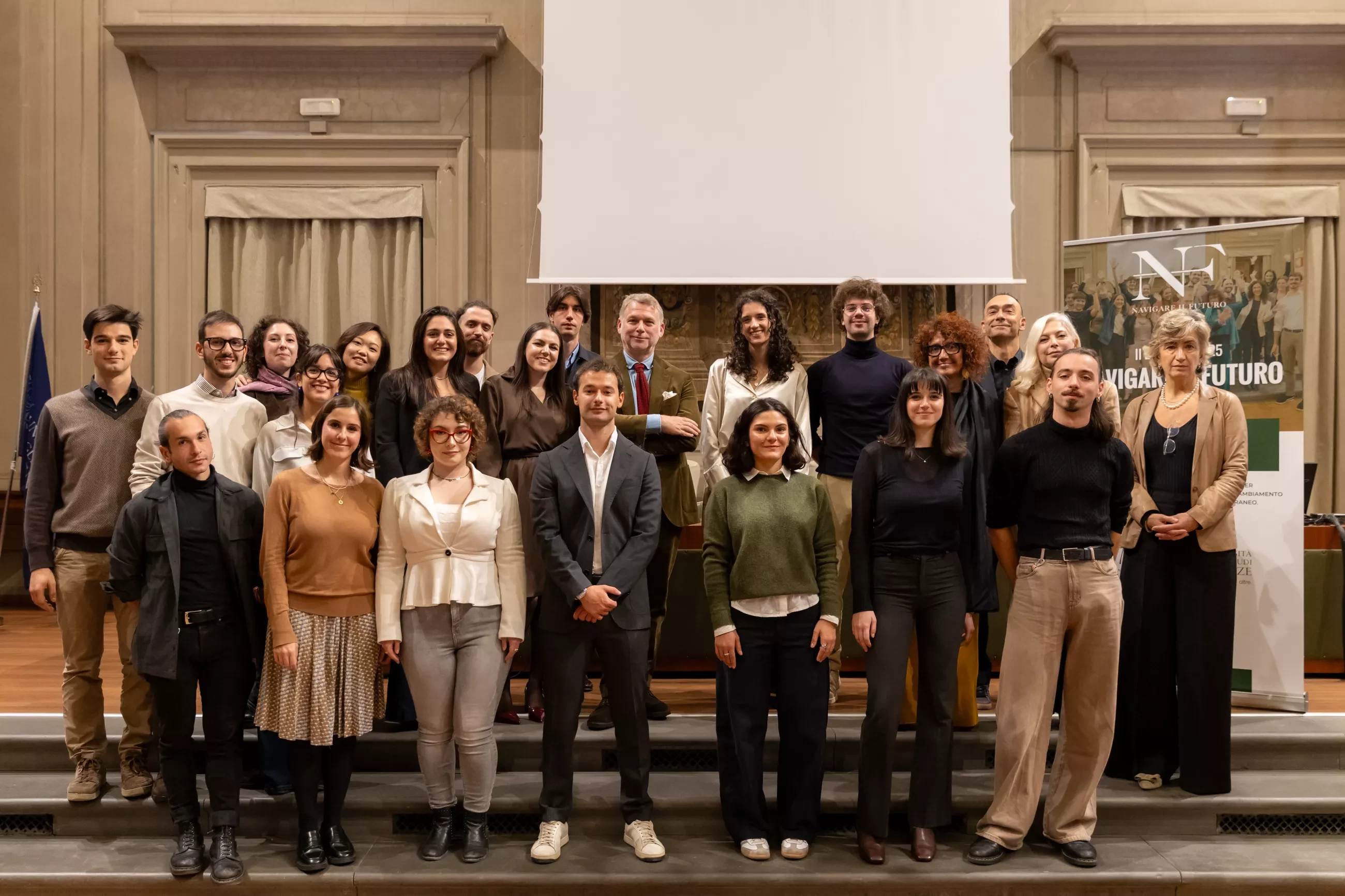 Andy Bianchedi (Presidente Fondazione Hillary Merkus Recordati) Roberta Lanfredini (docente di filosofia teoretica UNIFI e coordinatrice del progetto) Fabiana Giacomotti (storica del costume) Micaela Le Divelec (imprenditrice e top manager nel settore lusso) e i 20 Future Planners del progetto Navigare il Futuro 2