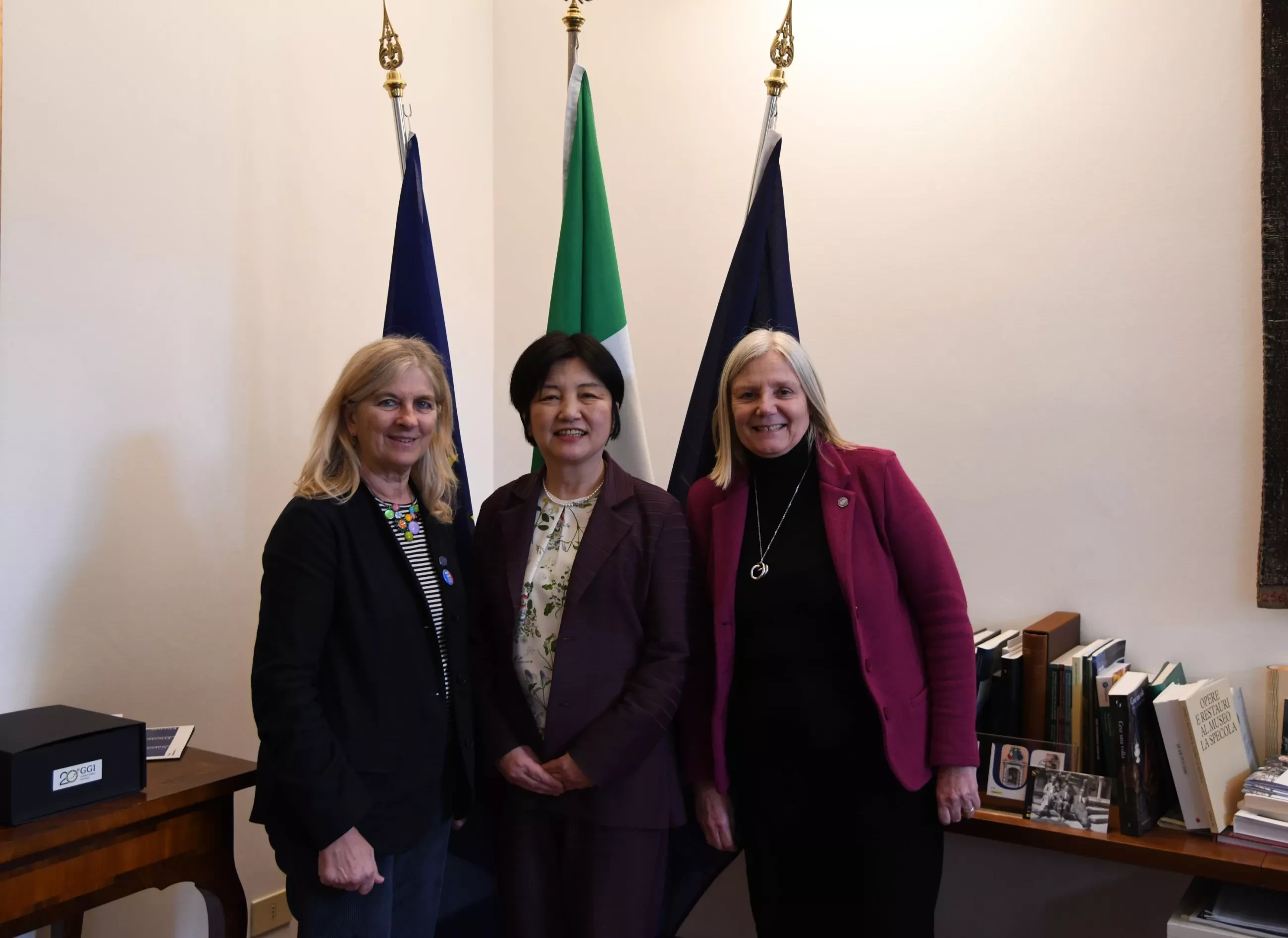 Da sinistra: Giorgia Giovannetti, Michiyo Yamaguchi e Alessandra Petrucci